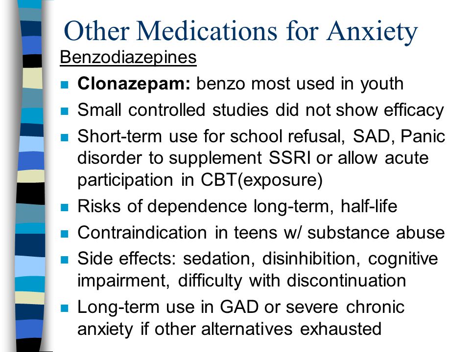 long-term use of klonopin for anxiety